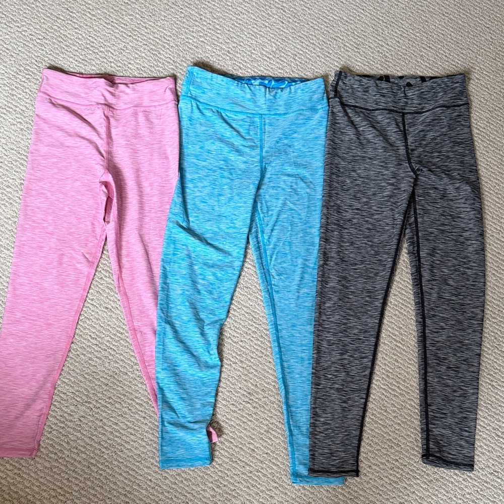 Fila Kids Leggings in Pink, Blue, and Gray